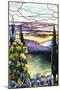 Leaded Glass Landscape Window, circa 1915-Lederle & Geisler-Mounted Giclee Print