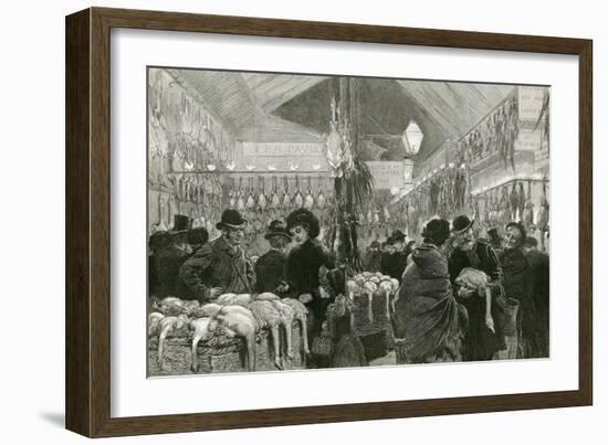 Leadenhall Market at Christmas Time-English School-Framed Giclee Print