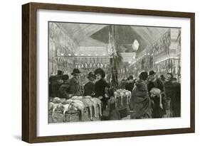 Leadenhall Market at Christmas Time-English School-Framed Giclee Print