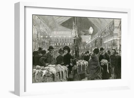 Leadenhall Market at Christmas Time-English School-Framed Giclee Print