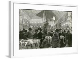Leadenhall Market at Christmas Time-English School-Framed Giclee Print