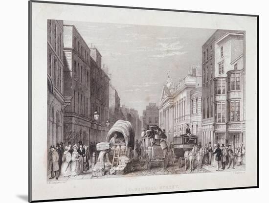 Leadenhall Street, London, C1837-J Hopkins-Mounted Giclee Print