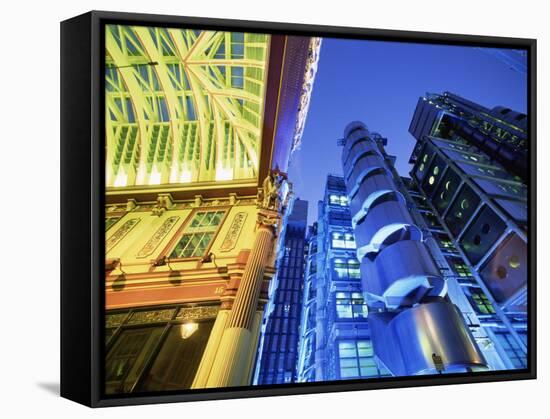 Leadenhall Street Market and Lloyds Building, London, England-Steve Vidler-Framed Stretched Canvas