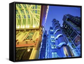 Leadenhall Street Market and Lloyds Building, London, England-Steve Vidler-Framed Stretched Canvas