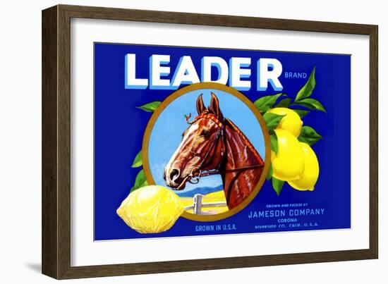 Leader Brand Lemons-null-Framed Art Print