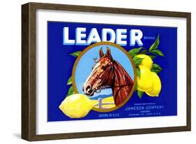 Leader Brand Lemons-null-Framed Art Print