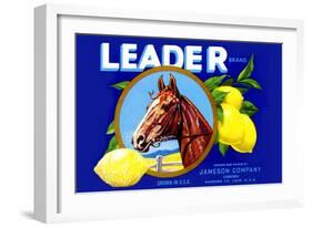 Leader Brand Lemons-null-Framed Art Print