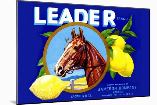 Leader Brand Lemons-null-Mounted Art Print