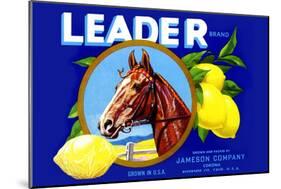 Leader Brand Lemons-null-Mounted Art Print
