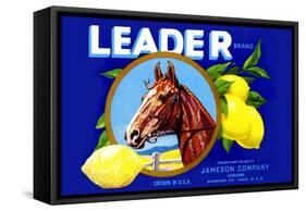 Leader Brand Lemons-null-Framed Stretched Canvas
