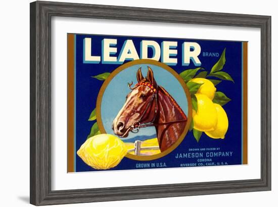 Leader Lemon Label-null-Framed Art Print