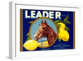 Leader Lemon Label-null-Framed Art Print