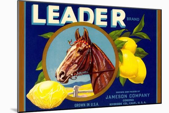 Leader Lemon Label-null-Mounted Art Print