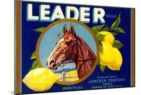 Leader Lemon Label-null-Mounted Art Print