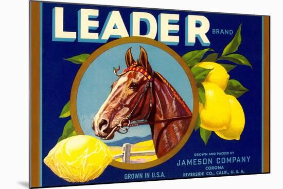 Leader Lemon Label-null-Mounted Art Print