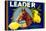 Leader Lemon Label-null-Stretched Canvas