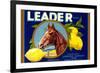 Leader Lemon Label-null-Framed Art Print