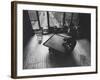 Leader of Minimal Art Movement Ad Reinhardt Working on One of His 'Black' Paintings-John Loengard-Framed Premium Photographic Print