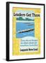 Leaders Get There, Rowing Poster-null-Framed Art Print