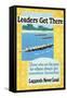 Leaders Get There, Rowing Poster-null-Framed Stretched Canvas