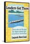 Leaders Get There, Rowing Poster-null-Framed Stretched Canvas