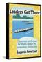 Leaders Get There, Rowing Poster-null-Framed Stretched Canvas