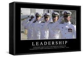 Leadership: Citation Et Affiche D'Inspiration Et Motivation-null-Framed Stretched Canvas