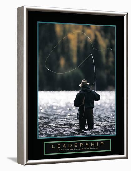 Leadership Fly Fisherman Motivational-null-Framed Art Print