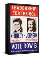 Leadership for the 60's - Vote Row B-New York State Democtratic Committee-Framed Stretched Canvas