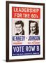 Leadership for the 60's - Vote Row B-New York State Democtratic Committee-Framed Art Print