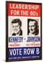 Leadership for the 60's - Vote Row B-New York State Democtratic Committee-Framed Art Print