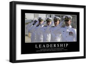 Leadership: Inspirational Quote and Motivational Poster-null-Framed Premium Photographic Print