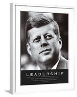 Leadership: JFK-null-Framed Art Print