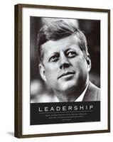 Leadership: JFK-null-Framed Art Print