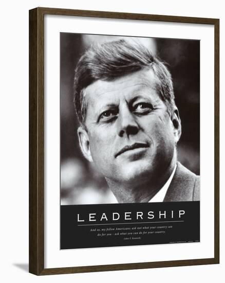 Leadership: JFK-null-Framed Art Print