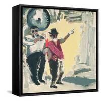 Leading the Criterion Jazz Band with Big Al-David Alan Redpath Michie-Framed Stretched Canvas