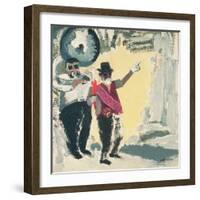 Leading the Criterion Jazz Band with Big Al-David Alan Redpath Michie-Framed Giclee Print