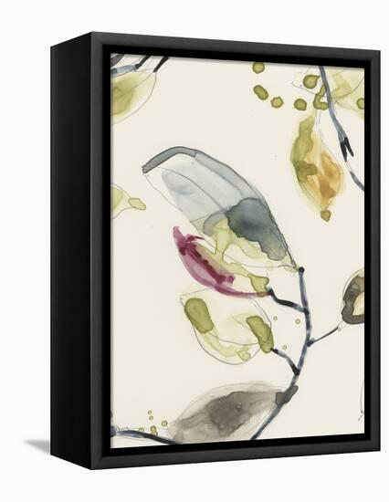 Leaf Branch Triptych II-Jennifer Goldberger-Framed Stretched Canvas