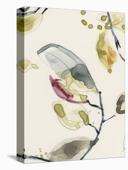 Leaf Branch Triptych II-Jennifer Goldberger-Stretched Canvas
