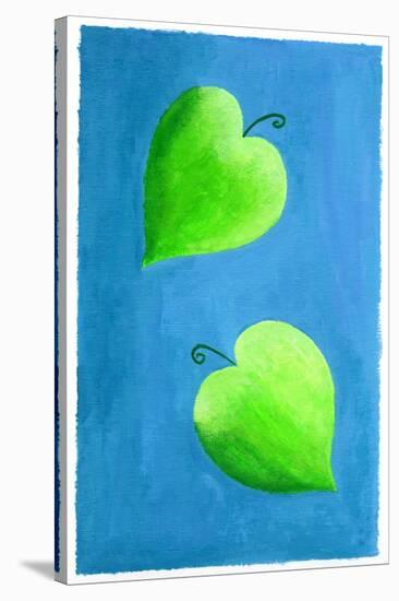 Leaf Hearts, 2003-Julie Nicholls-Stretched Canvas