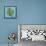 Leaf on Teal Burlap-Elizabeth Medley-Framed Stretched Canvas displayed on a wall