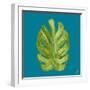 Leaf On Teal I-Kat Papa-Framed Art Print