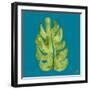 Leaf On Teal II-Kat Papa-Framed Art Print