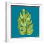 Leaf On Teal II-Kat Papa-Framed Art Print