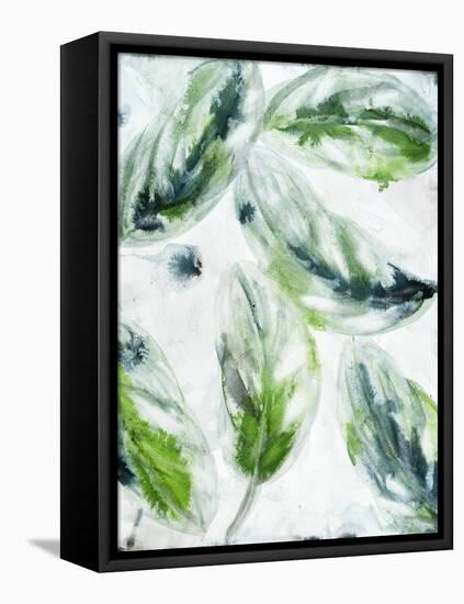 leaf scatter 2-Li Bo-Framed Stretched Canvas