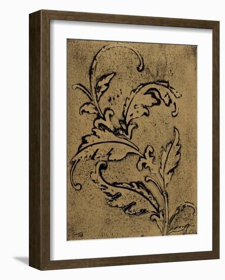 Leaf Scroll II-Tiffany Hakimipour-Framed Art Print