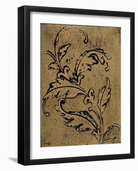 Leaf Scroll II-Tiffany Hakimipour-Framed Art Print