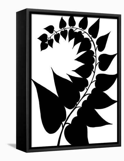 Leaf Silhouette IV-Chariklia Zarris-Framed Stretched Canvas