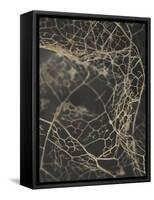 Leaf Skeleton Dark-Design Fabrikken-Framed Stretched Canvas