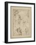 Leaf Study of Figures in the Spandrels and Cartoons-Giovanni Lanfranco-Framed Giclee Print